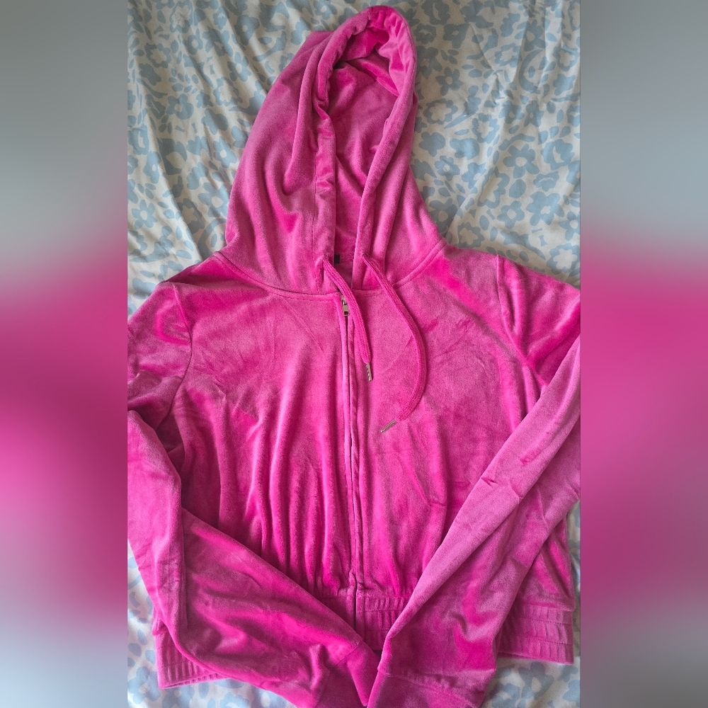 Forever 21 Fuchsia Velour Jacket